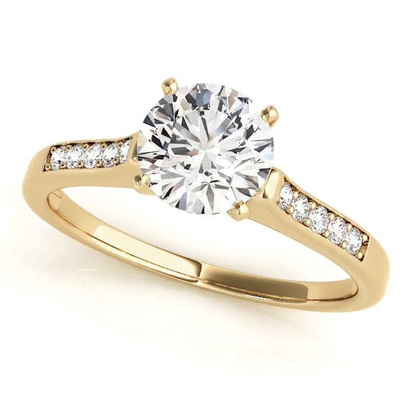 Channel Set Engagement Ring (50283-E) — Yellow Gold