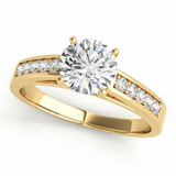 Channel Set Engagement Ring (50284-E) — Yellow Gold