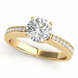 Channel Set Engagement Ring (50285-E) — Yellow Gold