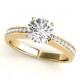 Channel Set Engagement Ring (50285-E) — Yellow Gold