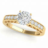 Channel Set Engagement Ring (50295-E) — Yellow Gold