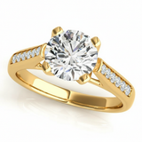 Channel Set Engagement Ring (50297-E) — Yellow Gold