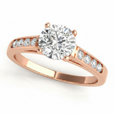 Channel Set Engagement Ring (50314-E) — Rose Gold