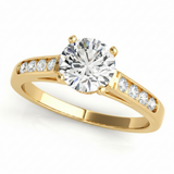Channel Set Engagement Ring (50314-E) — Yellow Gold