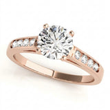 Channel Set Engagement Ring (50314-E) — Rose Gold