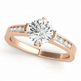 Channel Set Engagement Ring (50364-E) — Rose Gold