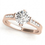 Channel Set Engagement Ring (50364-E) — Rose Gold