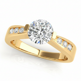Channel Set Engagement Ring (50373-E) — Yellow Gold