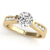 Channel Set Engagement Ring (50373-E) — Yellow Gold