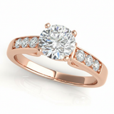 Channel Set Engagement Ring (50397-E) — Rose Gold