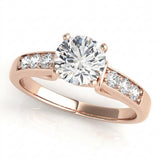 Channel Set Engagement Ring (50397-E) — Rose Gold