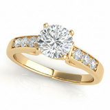 Channel Set Engagement Ring (50397-E) — Yellow Gold