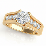 Channel Set Engagement Ring (50398-E) — Yellow Gold