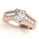 Channel Set Engagement Ring (50398-E) — Rose Gold