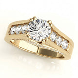 Channel Set Engagement Ring (50398-E) — Yellow Gold