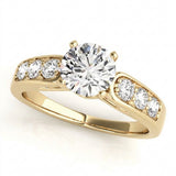 Channel Set Engagement Ring (50399-E) — Yellow Gold
