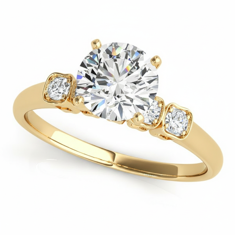 Solitaire Engagement Ring (50222-E) — Yellow Gold