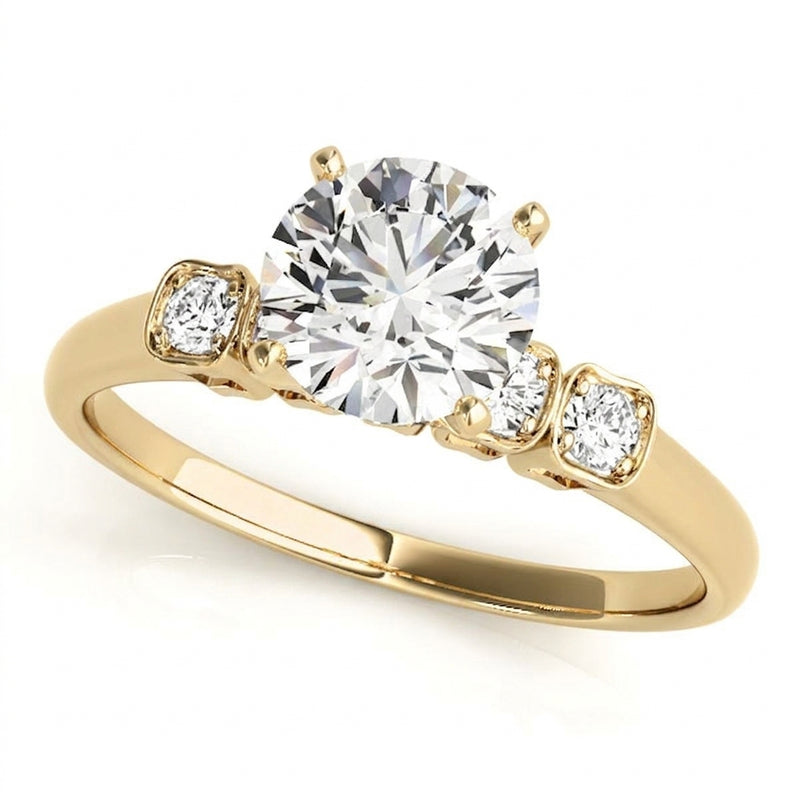 Solitaire Engagement Ring (50222-E) — Yellow Gold