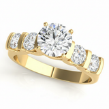 Single-Row Prong-Set Engagement Ring — Yellow Gold