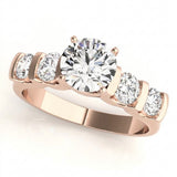 Single-Row Prong-Set Engagement Ring — Rose Gold