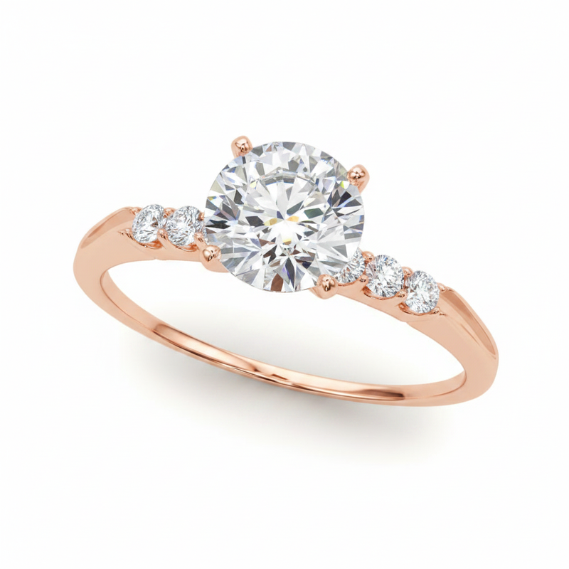Solitaire Engagement Ring (50274-E) — Rose Gold