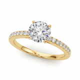 Single-Row Prong-Set Engagement Ring — Yellow Gold