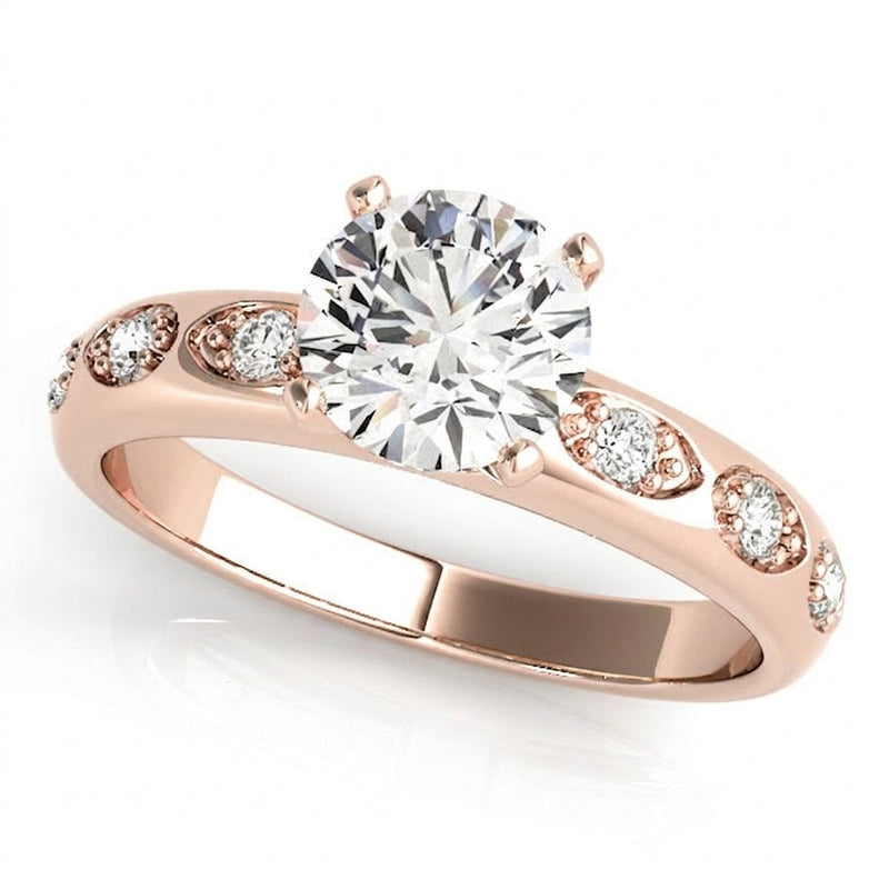 Solitaire Engagement Ring (50291-E) — Rose Gold