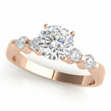 Solitaire Engagement Ring (50300-E) — Rose Gold
