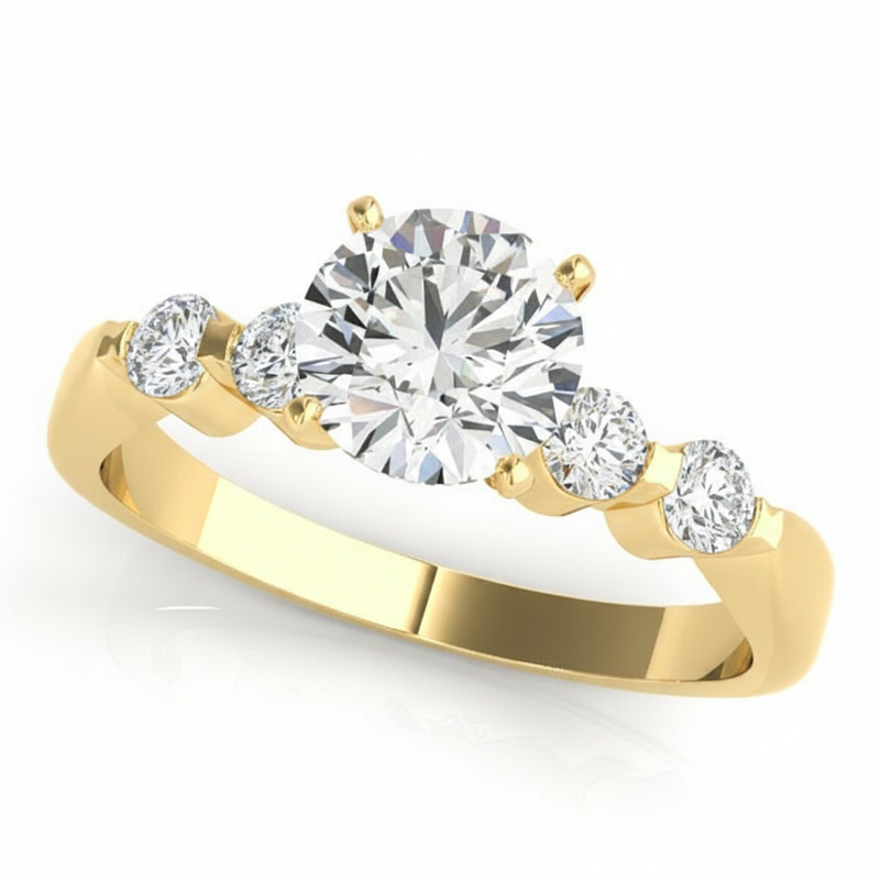Solitaire Engagement Ring (50300-E) — Yellow Gold