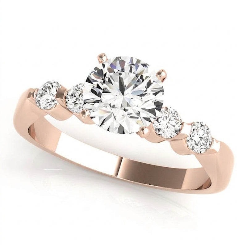 Solitaire Engagement Ring (50300-E) — Rose Gold