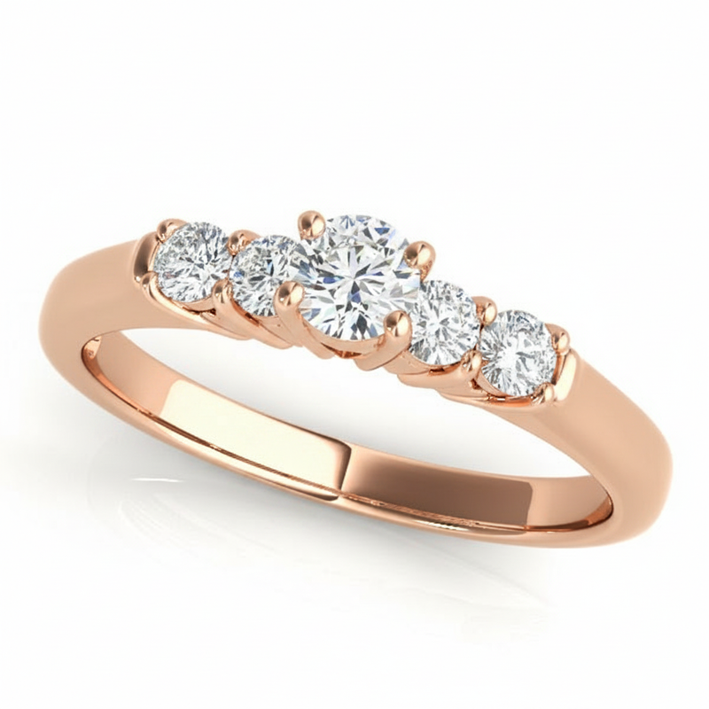 Solitaire Engagement Ring (50312-E) — Rose Gold
