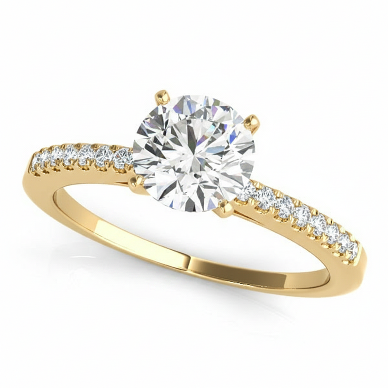 Solitaire Engagement Ring (50322-E) — Yellow Gold