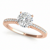 Solitaire Engagement Ring (50322-E) — Rose Gold