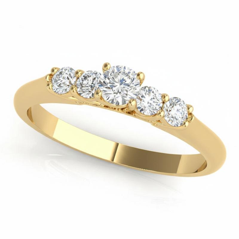 Solitaire Engagement Ring (50323-E) — Yellow Gold