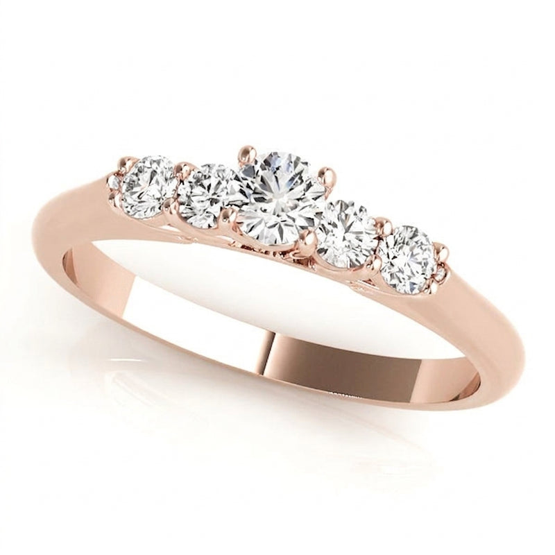Solitaire Engagement Ring (50323-E) — Rose Gold