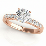 Solitaire Engagement Ring (50324-E) — Rose Gold