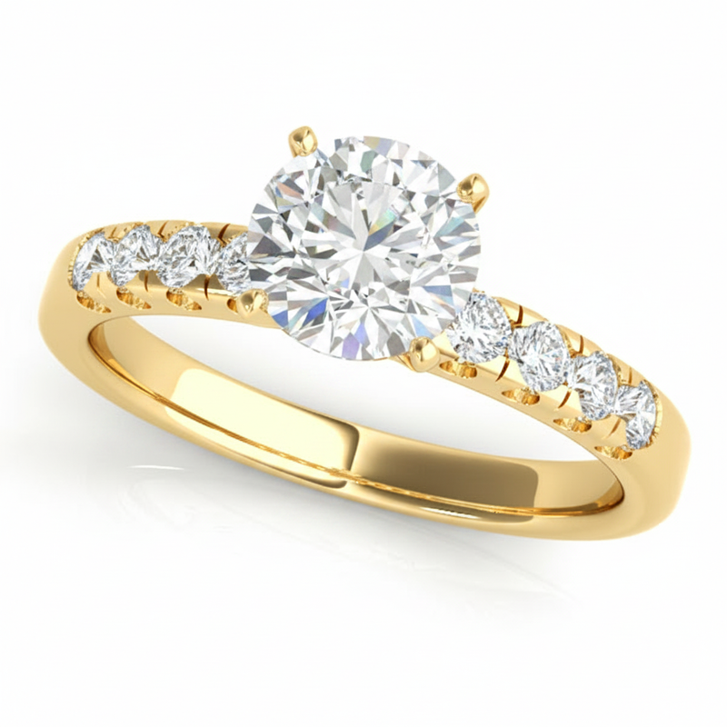 Solitaire Engagement Ring (50324-E) — Yellow Gold
