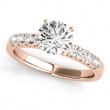 Solitaire Engagement Ring (50324-E) — Rose Gold
