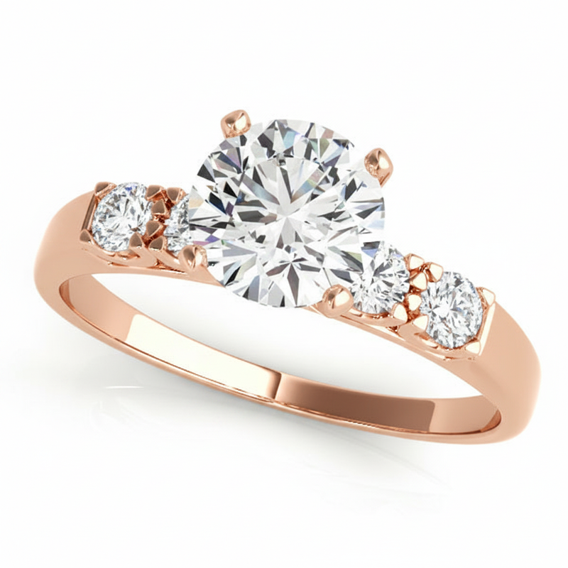 Solitaire Engagement Ring (50332-E) — Rose Gold
