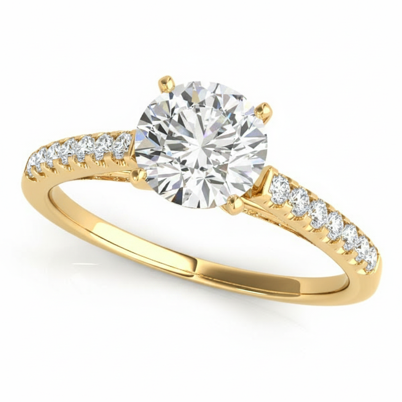 Solitaire Engagement Ring (50341-E) — Yellow Gold