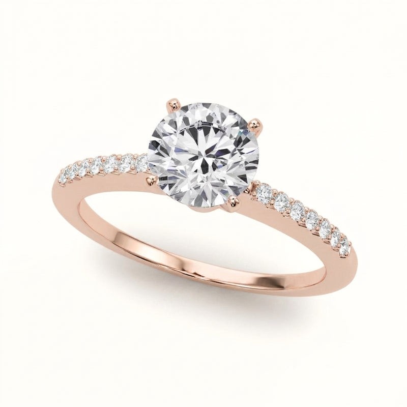 Solitaire Engagement Ring (50353-E) — Rose Gold