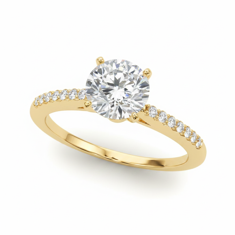 Solitaire Engagement Ring (50353-E) — Yellow Gold