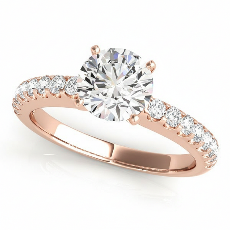 Solitaire Engagement Ring (50355-E) — Rose Gold