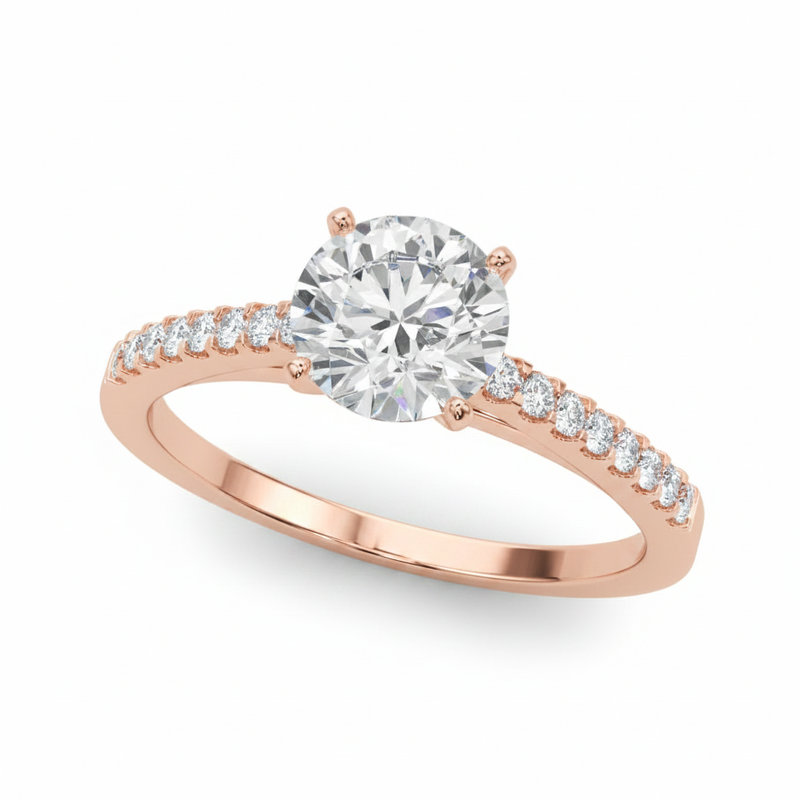 Solitaire Engagement Ring (50367-E) — Rose Gold