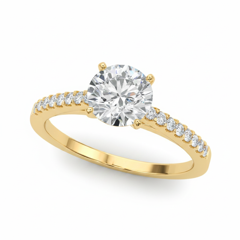 Solitaire Engagement Ring (50367-E) — Yellow Gold