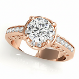 Solitaire Engagement Ring (50376-E) — Rose Gold
