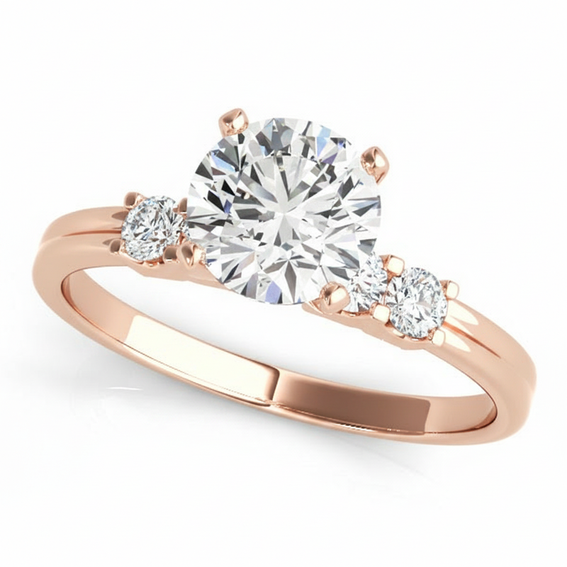 Solitaire Engagement Ring (50391-E) — Rose Gold