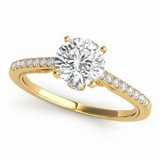 Single-Row Prong-Set Engagement Ring — Yellow Gold