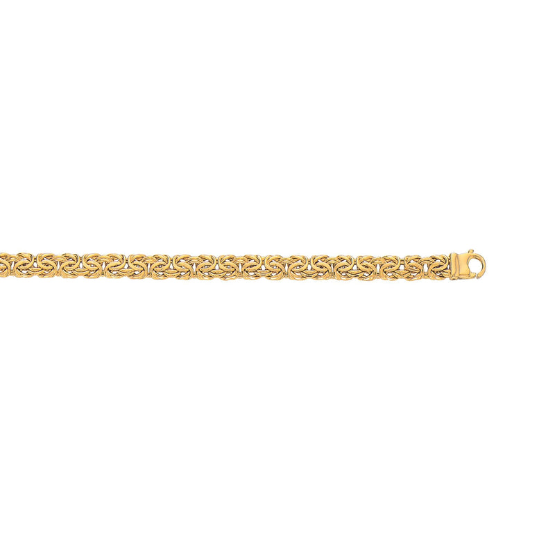 14K Gold 7.2mm Byzantine Chain