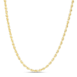 14K 3mm Silk Rope Chain